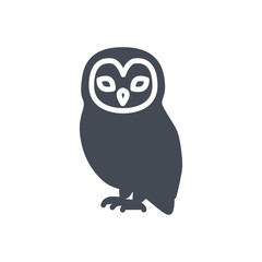 Halloween holiday silhouette icon owl bird