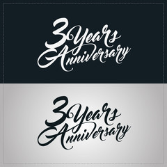3 years anniversary celebration logotype
