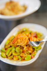 Curry fried shrimp