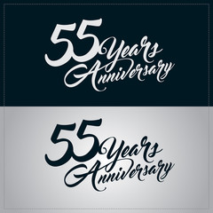55 years anniversary celebration logotype