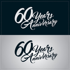 60 years anniversary celebration logotype