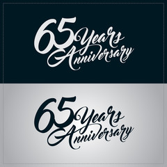 65 years anniversary celebration logotype