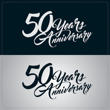 50 Years Anniversary Celebration Logotype