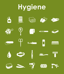 Set of hygiene simple icons