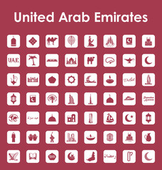 Set of United Arab Emirates simple icons