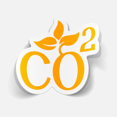 realistic design element: co2 sign dioxide