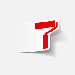 realistic design element: paint roller