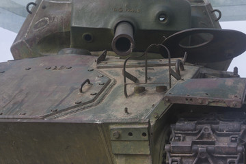 Abandoned battle tank