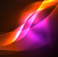 Illuminated neon waves