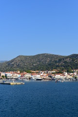 Naklejka na ściany i meble Yachthafen Pythagorio auf Samos in der Ostägäis - Griechenland 