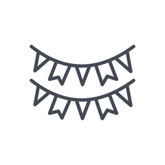 Party celebration line icon banner decoration