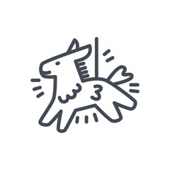 Party celebration line icon pinata