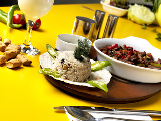 restaurantta muhteşem yemekler