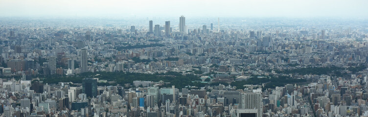 日本の東京都市景観「池袋方面などを望む」