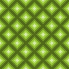 Accurate geometric pattern with green rhombus.