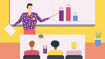 Employee have a meeting