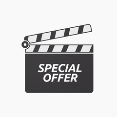 Isolated clapper board with    the text SPECIAL OFFER