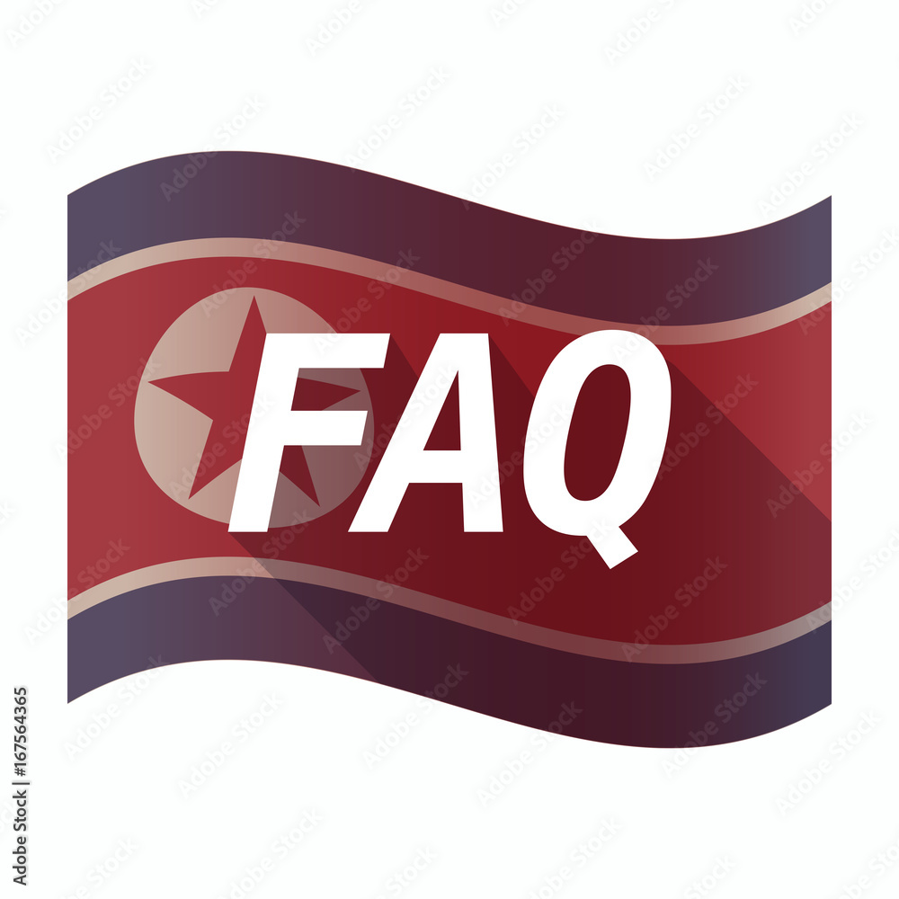 Canvas Prints isolated north korea flag with the text faq