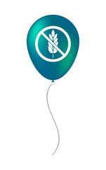 Isolated balloon with  a gluten free sign