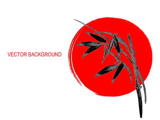 Fototapeta premium Vector illustration. Bamboo in the sun