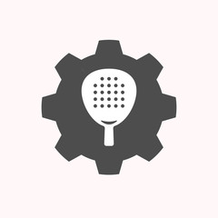 Isolated gear with  a paddle racket