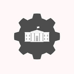 Isolated gear with  the White House building