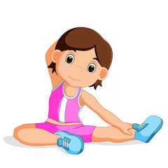 young girl doing yoga 