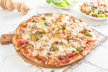 vegetarian pizza on table