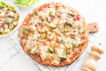 vegetarian pizza on table
