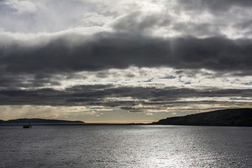 Landschaft im St.-Lorenz-Golf mit der Gasp&eacute;sie-Halbinsel in Kanada.