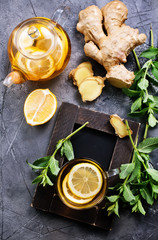 ginger, mint and tea