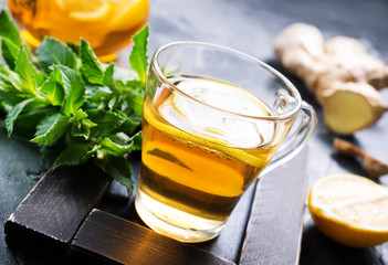 ginger, mint and tea