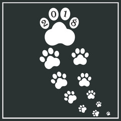 Black footprints of dog2