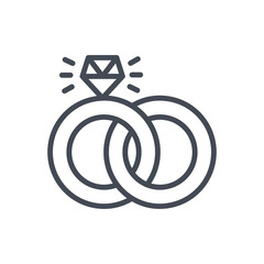 Wedding colored icon wedding ring jewerly