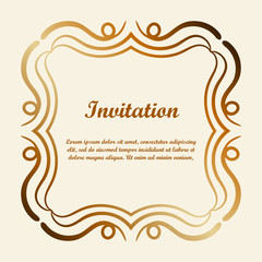 Vector decorative element for design. Frame template with place for text. Fine floral border. Lace decor. Elegant art for birthday and greeting card, wedding invitation.