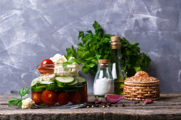 Assorted pickled vegetables