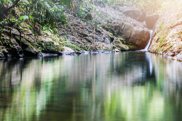 background landscape nature Forest Hill Waterfall. Waterfall thailand