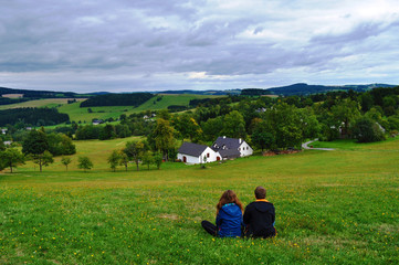 Fototapeta na wymiar Rural landscape Czech Republic, Europe