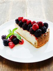 Fresh baked cheesecake