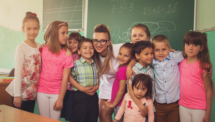 Education concept, schoolchildren