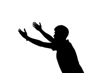 The silhouette of man is glory