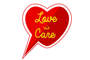 Lettering - Love is Care 