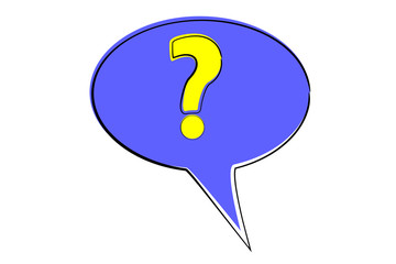 Question Mark, Isolated on White 