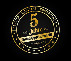 5 Jahre Kundenzufriedenheit Gold