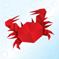 Origami crab