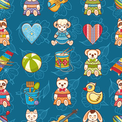Child toy seamless pattern. Design element