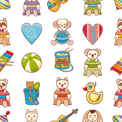 Child toy seamless pattern. Design element