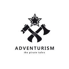 Obraz premium Adventurism. Pirate tales. Logo.