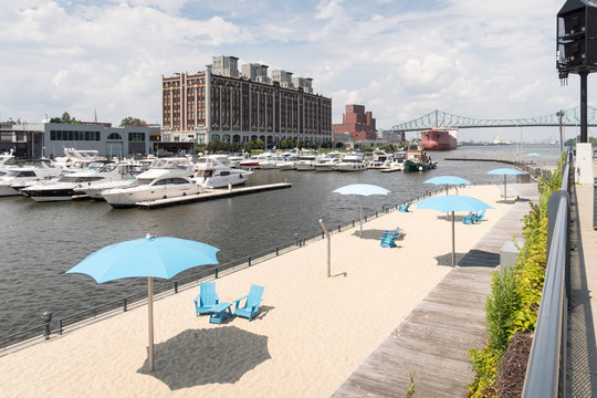 Clock Tower Beach Old Port In Montreal Canada