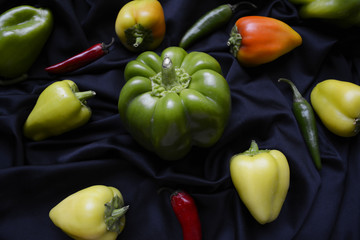 different varieties of pepper